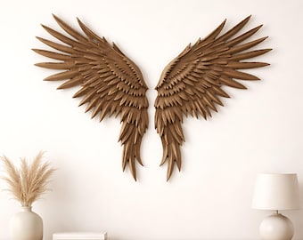 Celestial Angel Wings STL file CNC wood carving | Router, 3D Print