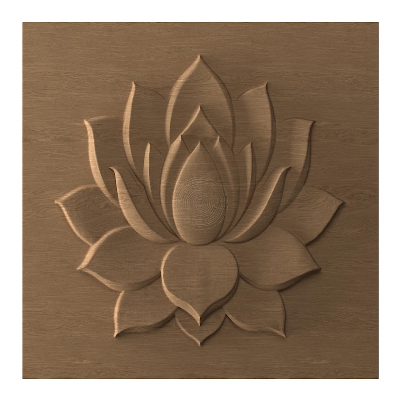 3d Wall Art 3d Printed Lotus Flower - Etsy