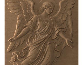 Angel STL model relief CNC router wood carving & 3D printing