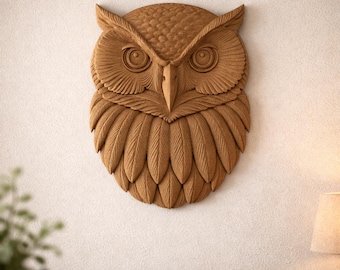 Owl v1 – STL file CNC woodcarving