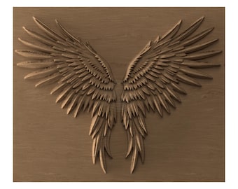 Celestial Angel Wings – STL-bestand, CNC-houtsnijwerk
