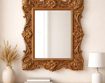 Bloemlijst STL-bestand CNC-houtsnijwerk, router, 3D-print, Digitale download, Instant