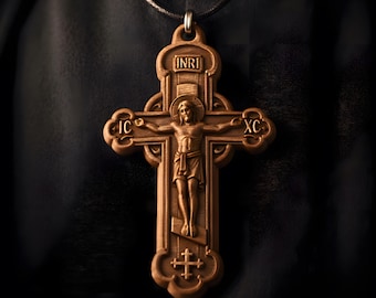 Kruisbeeld met Jezus INRI STL-bestand CNC houtsnijwerk reliëf en 3D-printen, digitale download