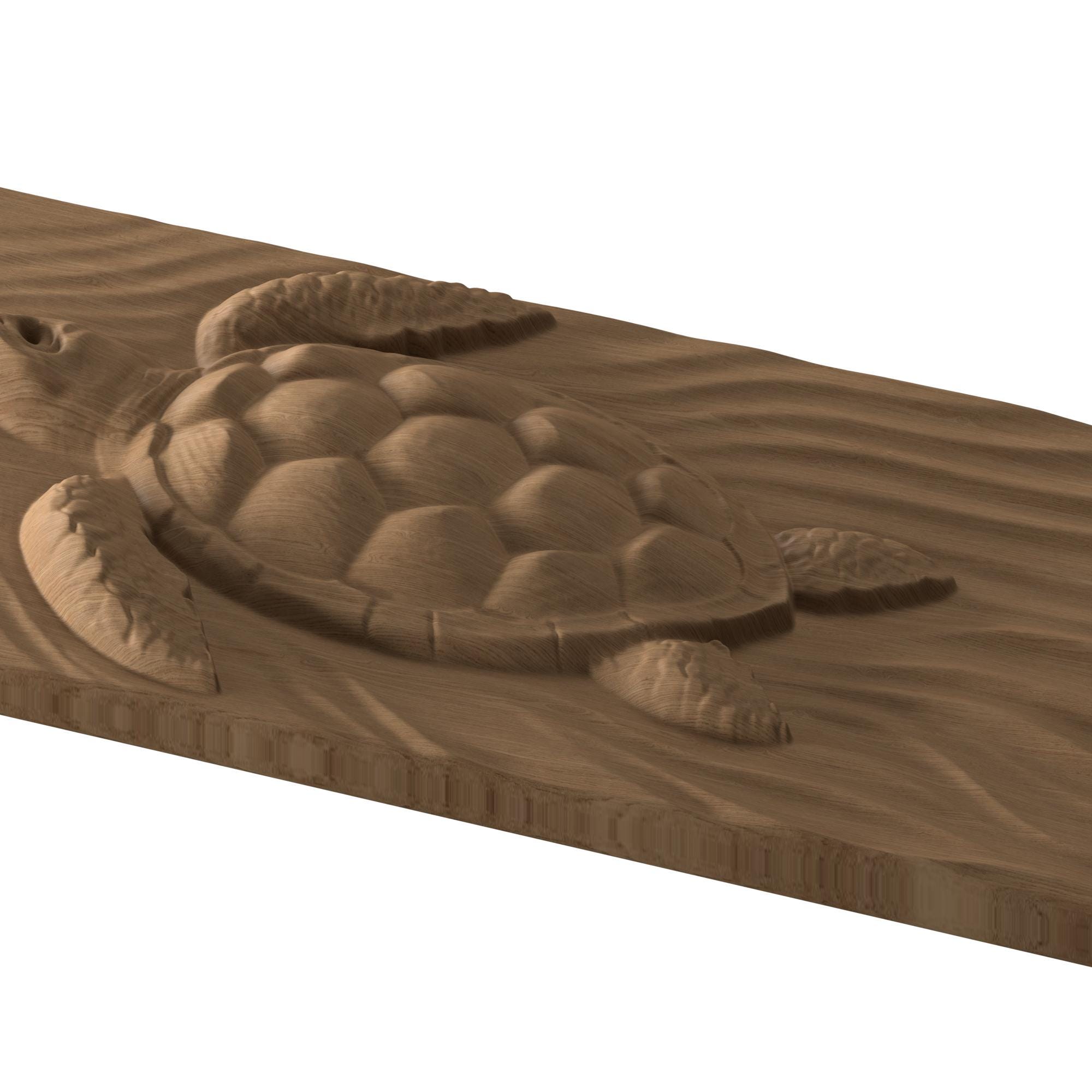 Swimming Turtle STL File CNC Router & 3D Printing, Ocean Sea Model ...