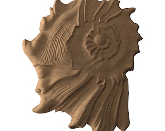 Seashell STL-bestand voor CNC-houtsnijwerk, oceaanreliëf, mariene kunst (digitale download)
