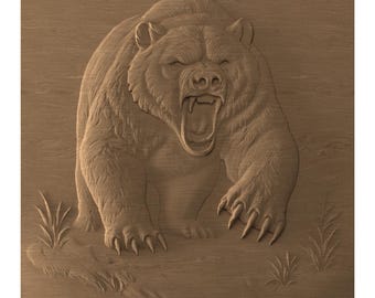 Bear - STL file CNC woodcarving