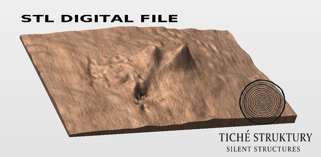 Bezdez Mountain 3D Topography Model: CNC Carving, 3D Printing (digital ...