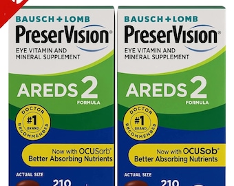 2er-Pack AREDS 2 Eye Support Mini Softgels 210 tägliche Vision Wellness Ergänzungsformel für Erwachsene