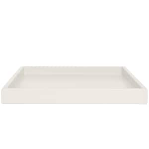 Off White Shallow Tray, Ottoman Tray, Velvet Matte Finish, Modern Coffee Table Tray, Decorative Square Catchall