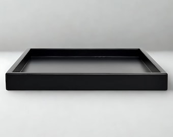 Bandeja otomana 12 x 12, acabamento aveludado fosco, bandeja moderna para mesa de centro, porta-objetos retangular decorativo