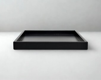 Bandeja otomana 18 x 12, acabamento aveludado fosco, bandeja moderna para mesa de centro, bandeja retangular decorativa, bandeja retangular rasa grande.