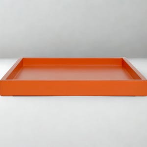 24 X 16 Ottoman Large Tray, Velvet Matte Finish, Modern Coffee Table Tray, Decorative Rectangle Catchall, Shallow Rectangle Catchall Tray