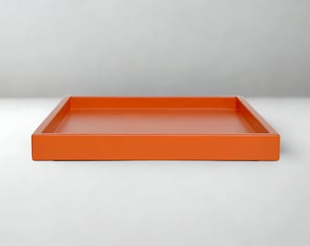 Handcrafted Velvet Ottoman Tray: Modern Coffee Table Decor (24x16x1.5 inches)