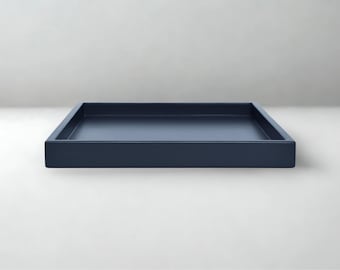 20 X 14 Ottoman Tray, Velvet Matte Finish, Modern Coffee Table Tray, Decorative Rectangle Catchall, Shallow Rectangle Catchall Tray