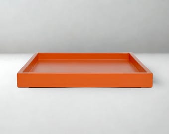 Bandeja Otomana 20 x 14, Bandeja de Mesa de Centro com Acabamento Aveludado Fosco, Bandeja Retangular Grande para Servir, Bandeja Decorativa Moderna da Tray Tales