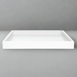16 X 12 Ottoman Tray, Velvet Matte Finish, Modern Coffee Table Tray, Decorative Rectangle Catchall, Shallow Rectangle Catchall Tray