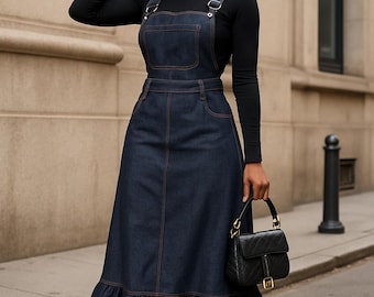 Vestido de mezclilla con overol