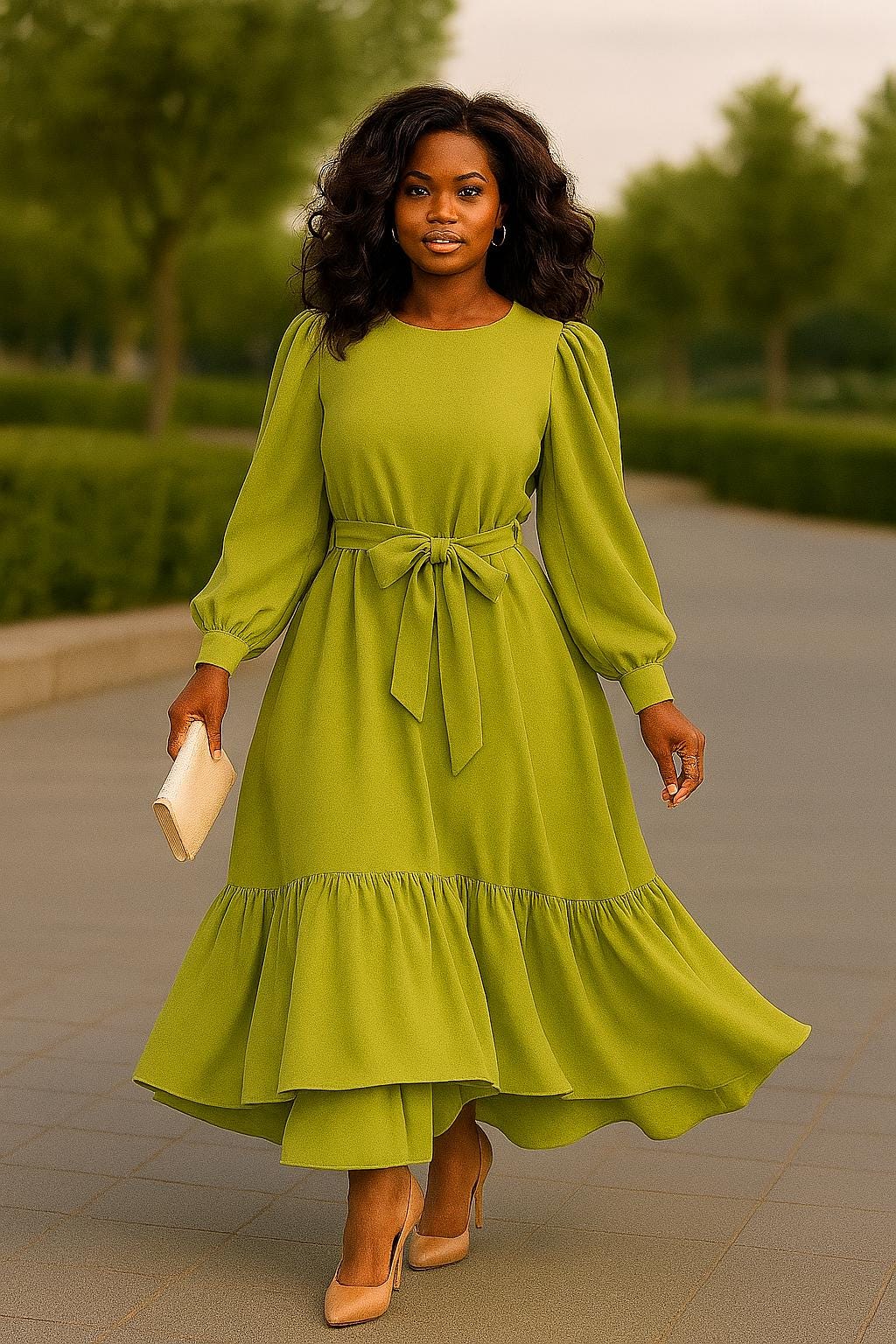 Chartreuse Maxi Dress - Etsy Chartreuse Maxi Dress - Etsy