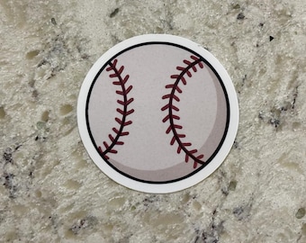 Baseball Sticker l Gloss or Holographic Laminate l Waterproof Decal