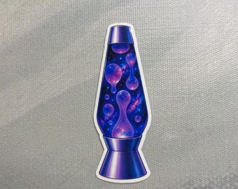 Space Galaxy Lava Lamp Nostalgic Sticker l Gloss or Holographic Laminate l Decal