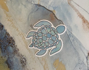 Sea Turtle Sticker I Gloss or Holographic Laminate l Waterproof Decal