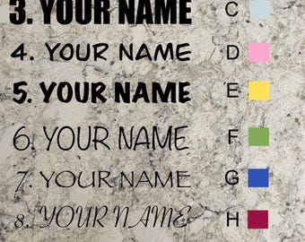 Personalized Custom Name Sticker l Gloss or Holographic l Waterproof Decal