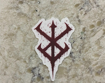 Berserker Curse Mark Symbol Sticker l Gloss or Holographic l Waterproof Decal