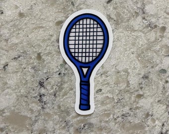 Tennis Racket Sticker l Gloss or Holographic Laminate l Waterproof Decal