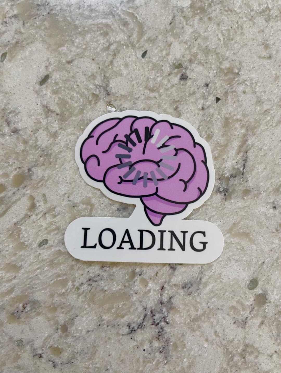 Thinking Loading Sticker Brain Loading Sticker L Gloss or Holographic L Waterproof Decal - Etsy