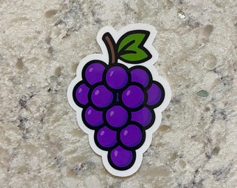 Grapes Sticker l Gloss or Holographic Laminate l Waterproof Decal