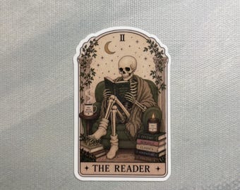 The Reader Tarot Card Sticker l Gloss or Holographic Laminate l Decal