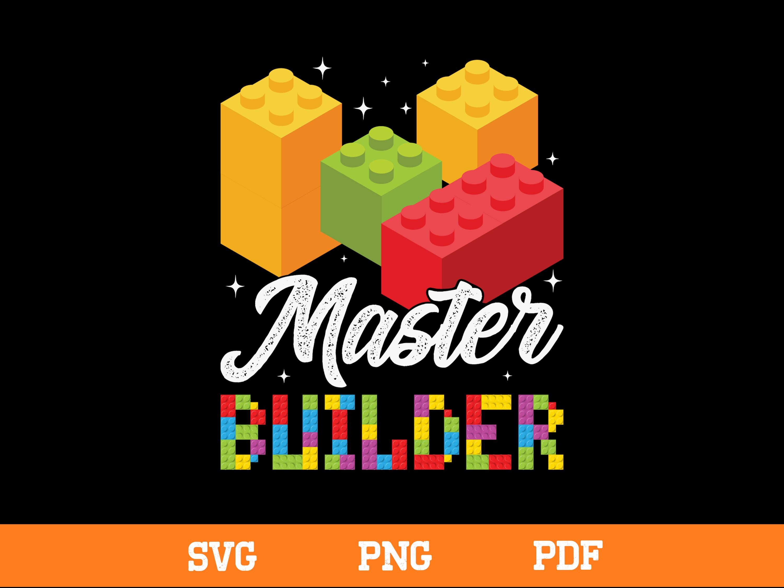 Master Builder Svg, Building Blocks Brick Toy Svg Digital File - Etsy