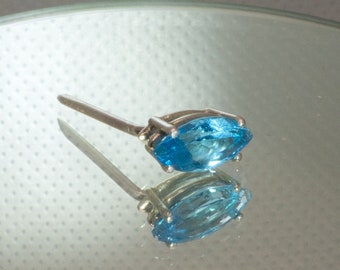 Sky Blue Marquis Topaz Tie Tack