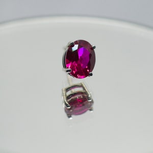 Bright red ruby oval tie tack