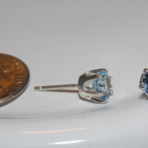 London blue topaz earrings in silver. image 4