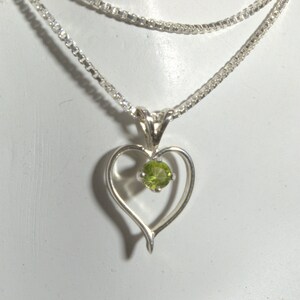 Peridot Heart Pendant