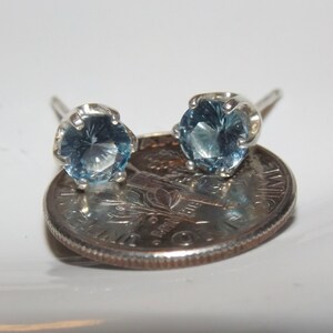 London blue topaz earrings in silver. image 3