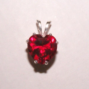 Ruby heart pendant.