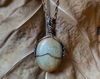Picture Jasper Talisman Necklace | Grounding Stone | Earth Magic | Copper Wire Wrapped Crystal Pendant