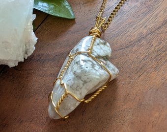Gemstone Pendant Jewelry| Wire Wrapped Necklace| Boho Jewelry| Crystal Pendant