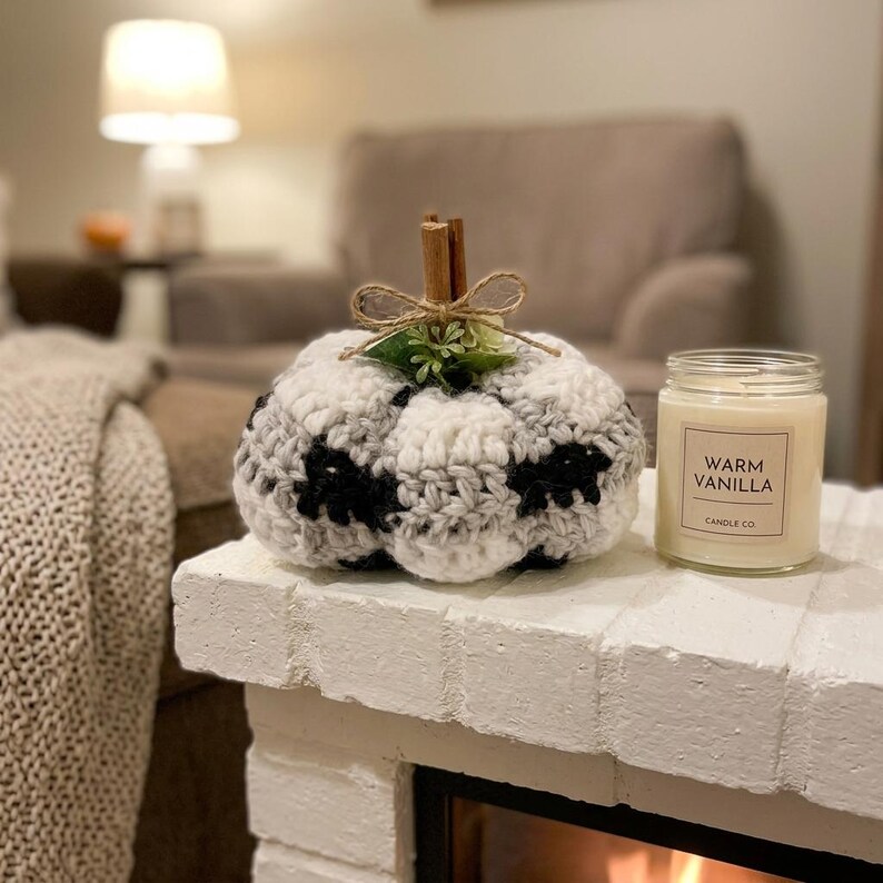 Sticking Patterns.pdf Plaid Pumpkin Crochet Pattern, Buffalo Check Pumpkin PDF, Fall Home ...