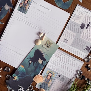 May include: A printable worksheet with the title "Historical Evidence: Atargatis" and a picture of a goddess. The worksheet asks the user to identify what the goddess is the goddess of and to write a conclusion from a historical perspective. The worksheet also includes a section titled "Evidence: History" with questions about the goddess and mermaid tales. The worksheet is part of a larger set of educational materials about mermaids.