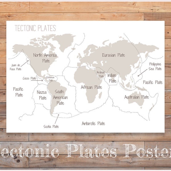 DIGITAL Tectonic plates poster