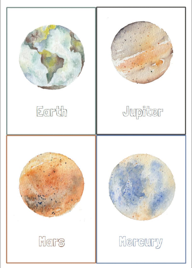 DIGITAL Planet Card Pack Learning Resources Printable Cards | Etsy