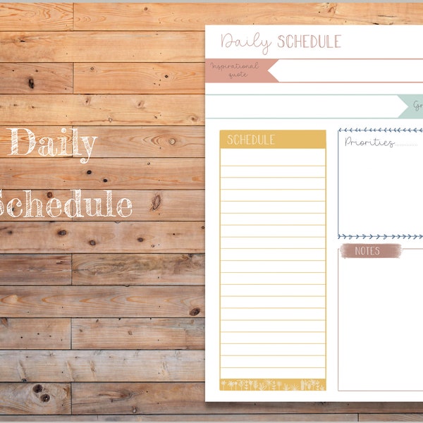 DIGITAL Homeschool daily schedule planner