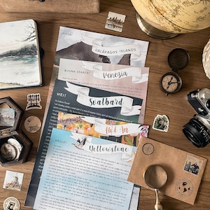 Carta digital de um explorador, todas as cinco letras, Patrimônio Mundial da UNESCO