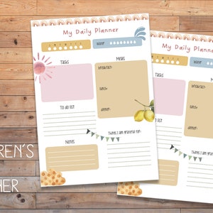 DIGITAL Children&#39;s daily planner, homeschool