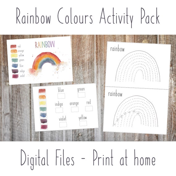 DIGITAL Rainbow colours educational pack nature study