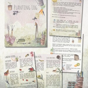 Digital Planting Log | Printable Gardening Planner | Garden Tracker PDF | Homeschool Nature Study