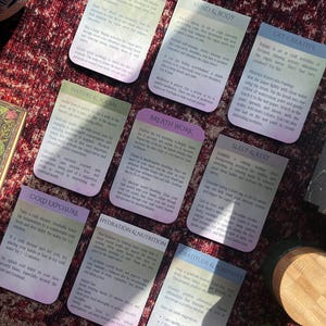 May include: A set of colorful cards with different self-care tips, such as vocal exercises, mind and body, get creative, nature and social, breath work, sleep and rest, cold exposure, hydration and nutrition, and gratitude and positivity.